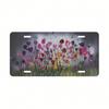 Colorful Aluminum Tulip Vanity Plate Front Car Tag Decorative License Plate, Unique Exterior Decor Gift