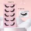 1Pc European and American style 5-pair fox-style Slanted Natural One-piece Black Cat-eye False Eyelashes