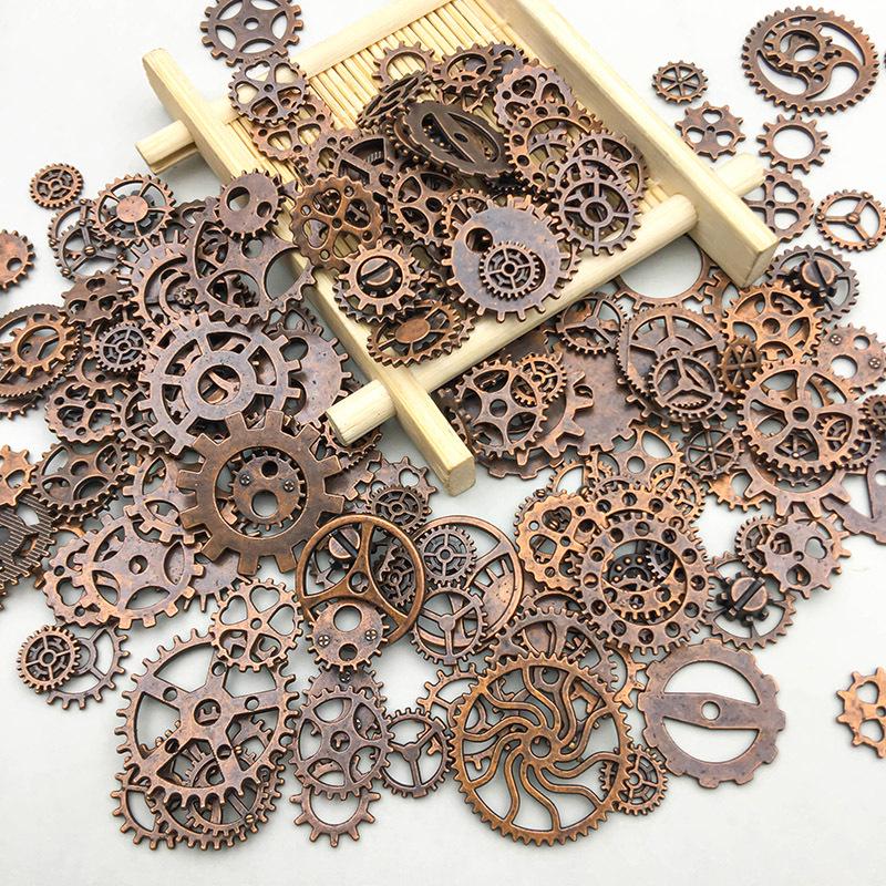 

Смешанные подвески-шестерёнки из античной красной меди для изготовления украшений своими руками (30г/50г)