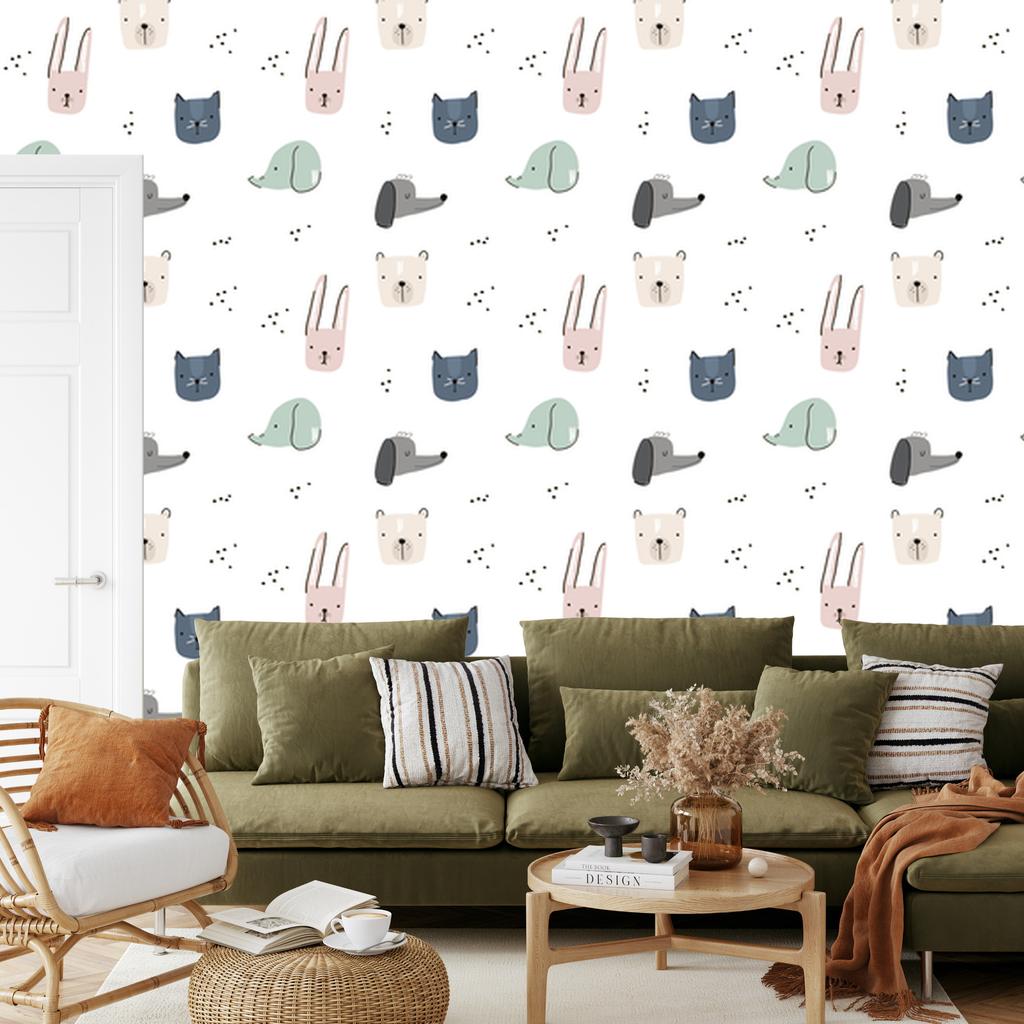 Animal Rabbit Wallpaper for Living Room and Bedroom 50x1000
