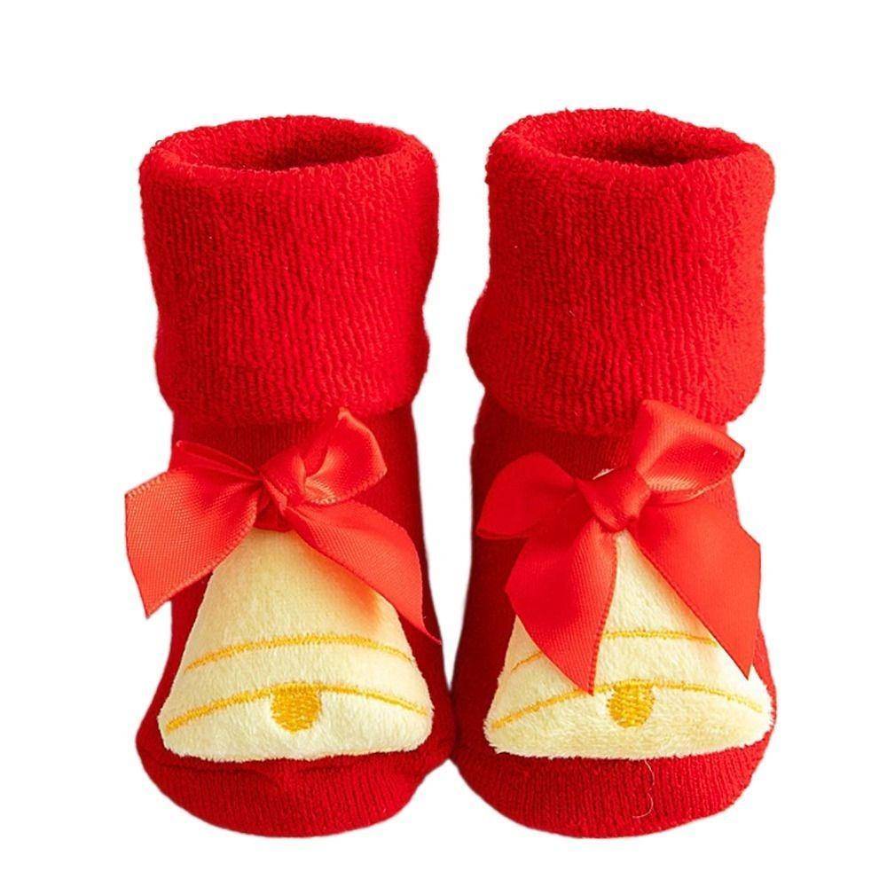 

Cute Warm Tree Thicken Bell Deer Santa Claus Floor Socks Baby Christmas Socks Infant Short Socks Kids Cotton Socks