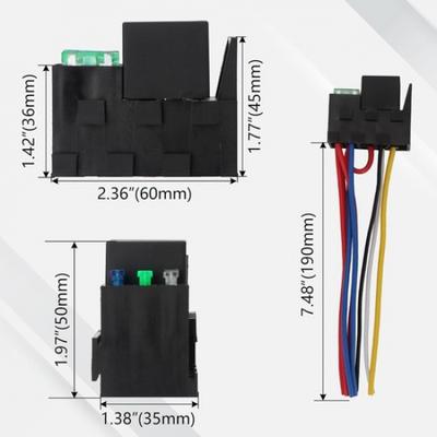 12V 3 Way 4PIN 40A 15A, 25A, 30A Fuse Relay Kit For Cars Truck Marine Boat Jeep