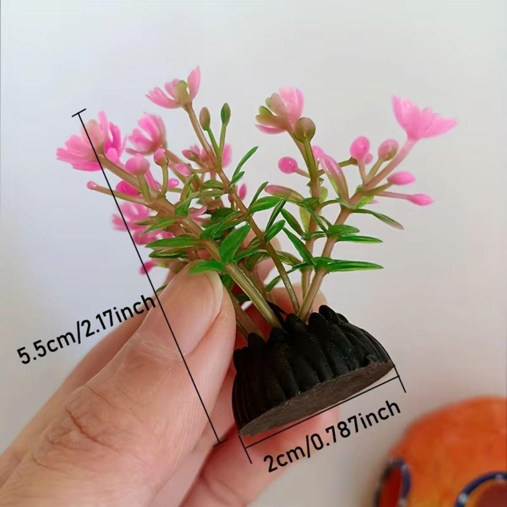 Plastic Artificial Aquarium Plant Height Range 4-8cm Low Grass Aquatic Plant Ornament Mini Aquarium Decoration