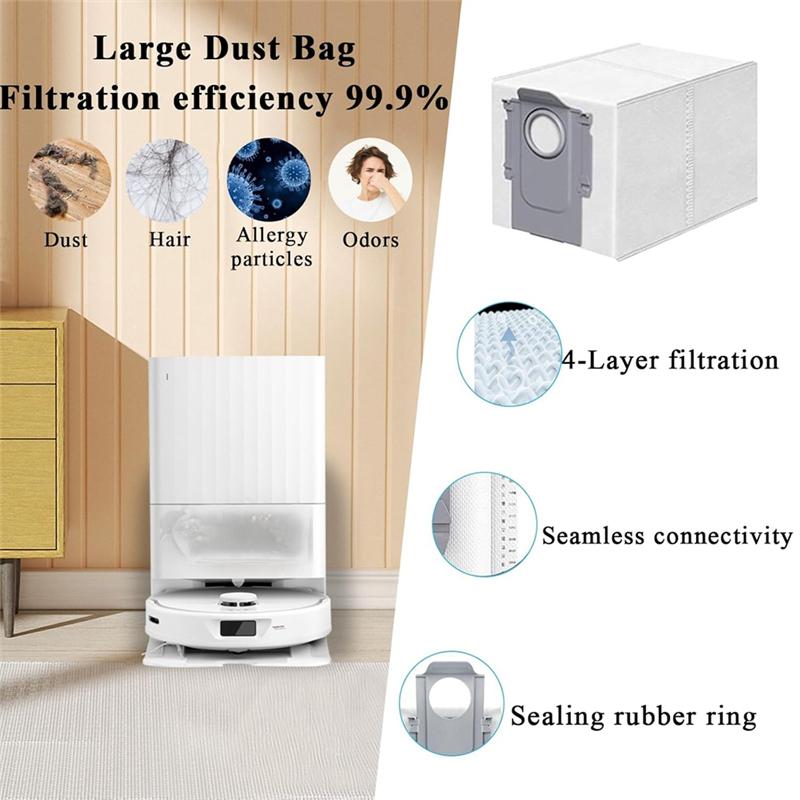 Promotion!Replacement Parts For Roborock Qrevo Master/Qrevo Slim Robot Vacuum Cleaner Main Side Brushes HEPA Filters Mop Pads Du
