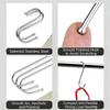 10Pcs Stainless Steel Metal S-Shaped Hooks Multi-Purpose Clothing Hanging Hooks