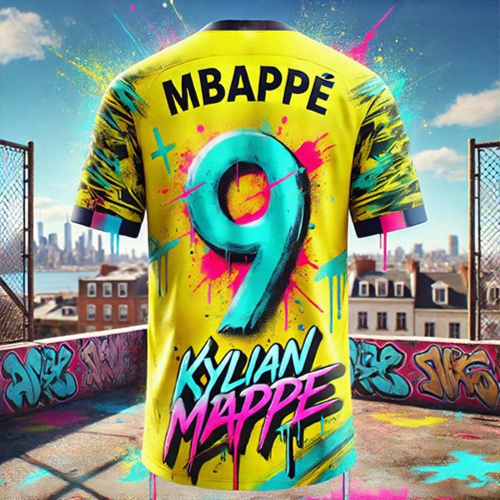 

AI Graffiti Football Fan T-shirt Summer Sportswear Comfortable Neutral Daily Training T-shirt Adult Children 5XL