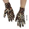 Stylish Leopard Print Gloves Soft Polyester For Men And Women Winter Windproof Fashion Handwear