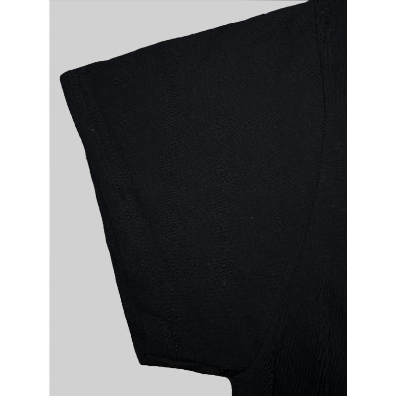 Women's Black & Red Russian Matryoshka Doll Print T-Shirt Casual Crew Neck Short Sleeve Christmas Top