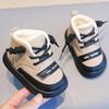 Winter Baby Shoes Infant Girls Boys PU Leather Cotton Boots Warm Thicken Plush Kids Shoes Soft Sole Non-Slip Walking Snow Boots