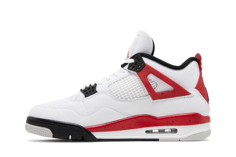 Men's Sneakers Nike Jordan 4 Retro Red Cement White/Fire Red/Black/Neutral Grey