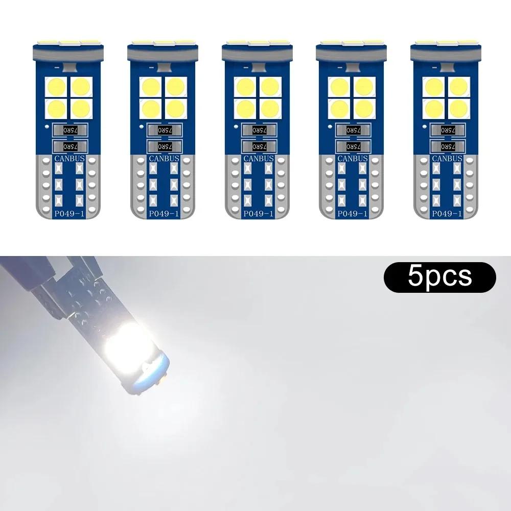 5pcs/10pcs /15pcs T10 W5W LED HD Bulbs 168 194 12V Car Interior Dome Reading Trunk License Plate Lamp Door Light White Blue Pink