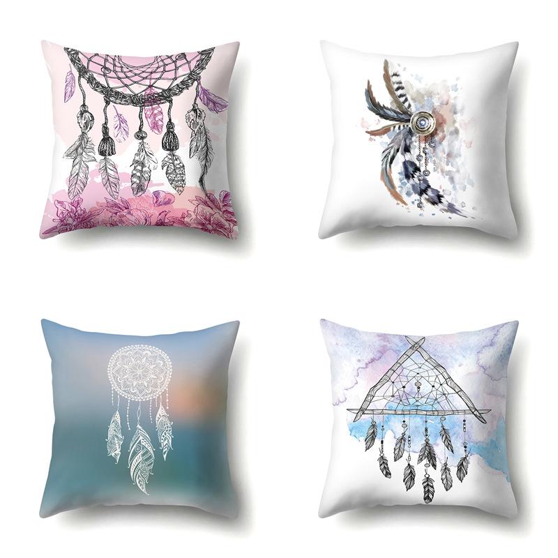 Dreamcatcher Boho Polyester Pillowcase Car Decoration Home Print Bedside Sofa Pillowcase