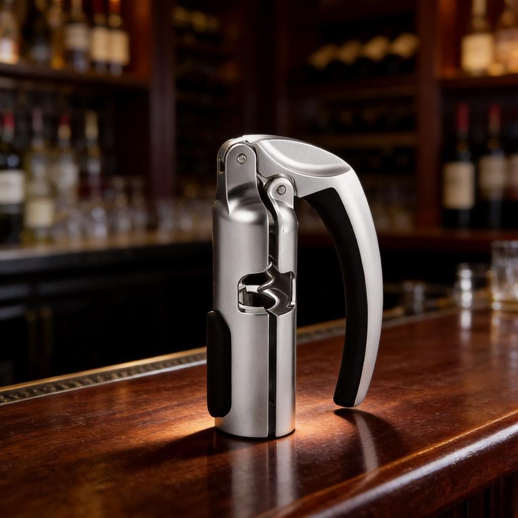 Red Wine Champagne Corkscrew Zinc Alloy Semiauto Wine Opener For Home And Commercial Use
