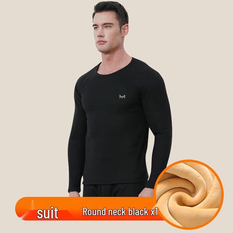 MIIOW Men's Thickened Fleece-Lined Thermal Underwear Set BN0061
