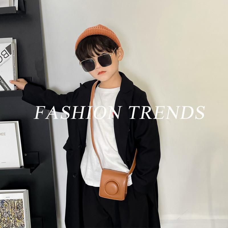 Vintage Mini Camera Bag For Kids Stylish Waterproof Pu Crossbody Purse For Boys And Girls