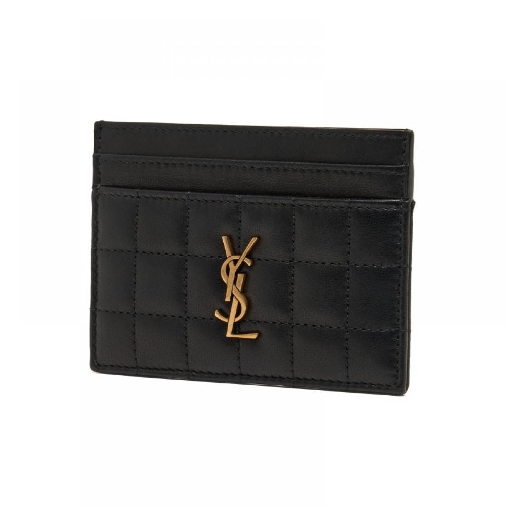 Saint Laurent Cassandra Monogram Matelass  Steppung Gold Kartenetui 742760 Aabvp 1000