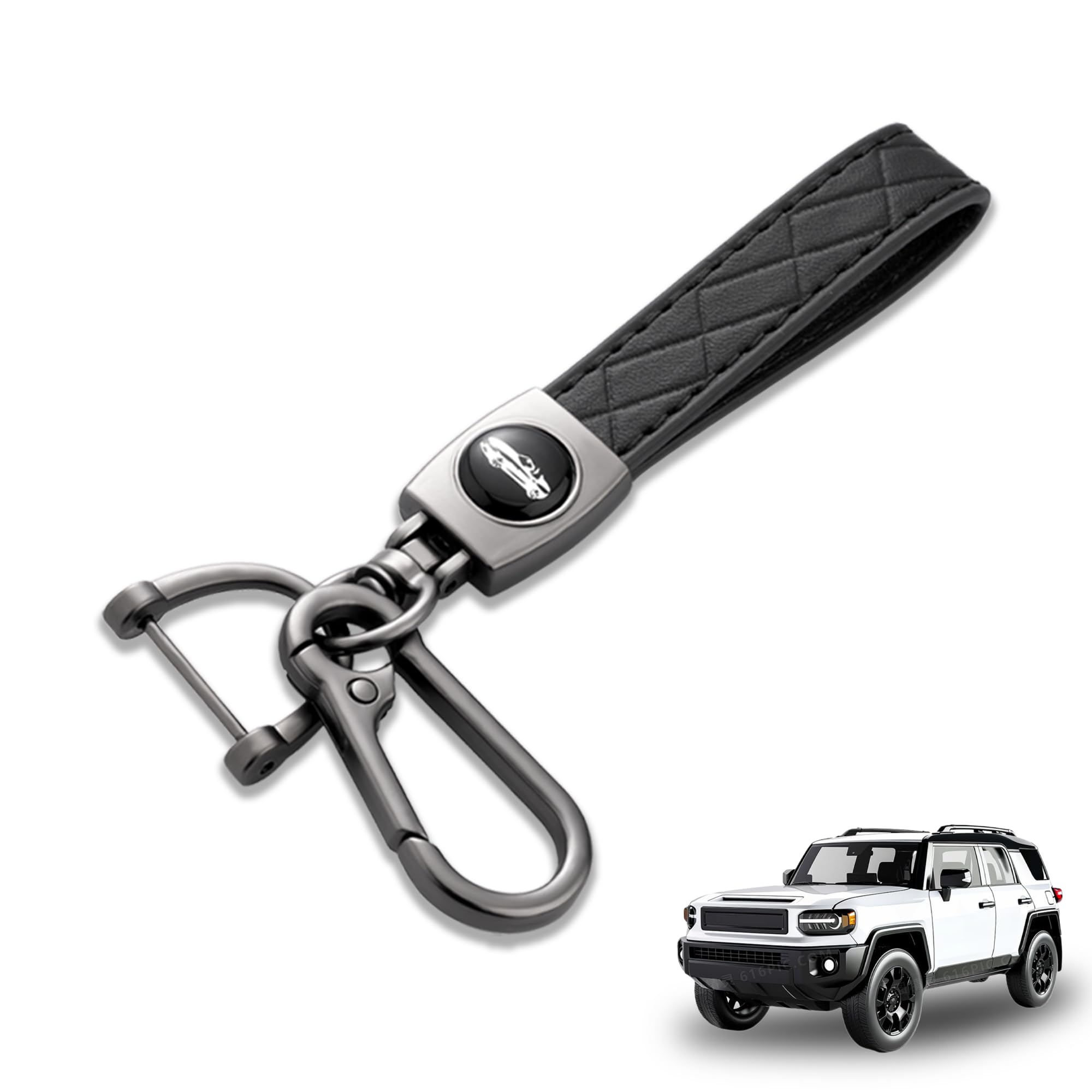 

Unhoke Leather Carabiner Keychain for and Stylish Keychain with Key and Cars, Bicycles, Motorcycles, Ring, Anti-Loss, Popular, Unisex, Men s Women s чёрный