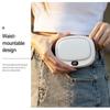 Portable Outdoor Neck Hanging Fan USB Bladeless Fan Digital Display Handheld Fan 93*43*116mm