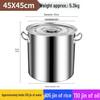 Large Capacity Stainless Steel Induction Soup Pot with Lid
