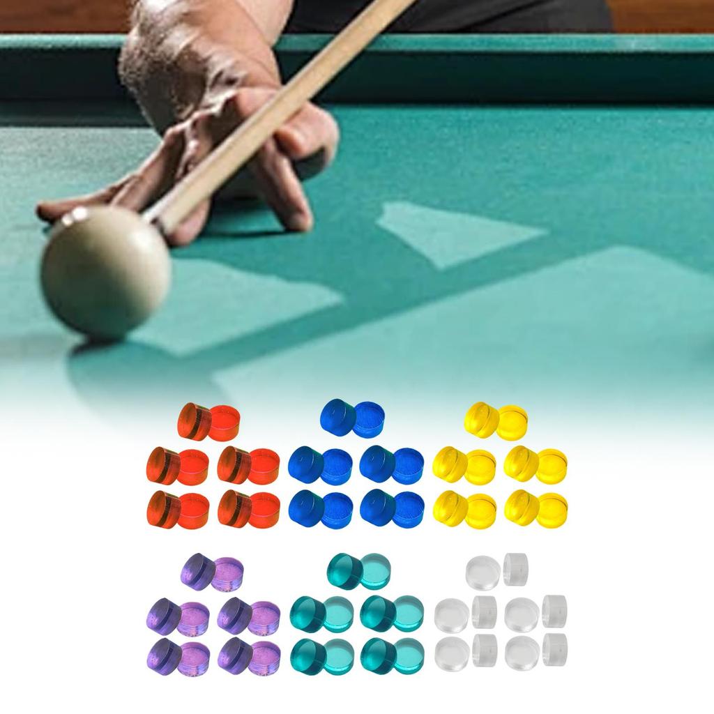 10x Clear Jump Break Cue Tip Repair Parts Replacement for Game Indoor Sports