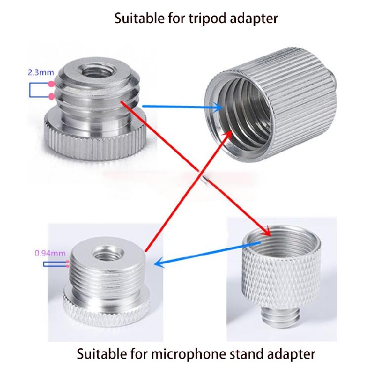 5/8" Male to 1/4"-20 female Thread Adapter Microphone Stand Camera Monitor