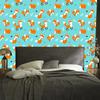 Joyful foxes with hearts wallpaper for living room and bedroom 50x1000