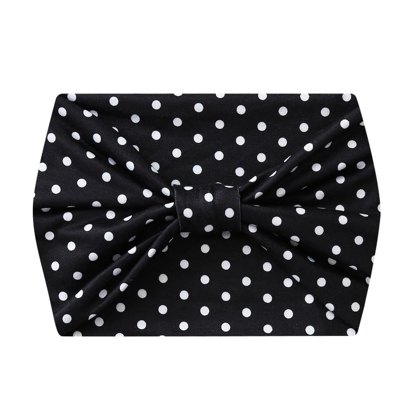 Y2K Retro Polka Dot Dehnbares Stirnband Damen Mädchen Boho Stil Breit Yoga Sport Date Haaraccessoires