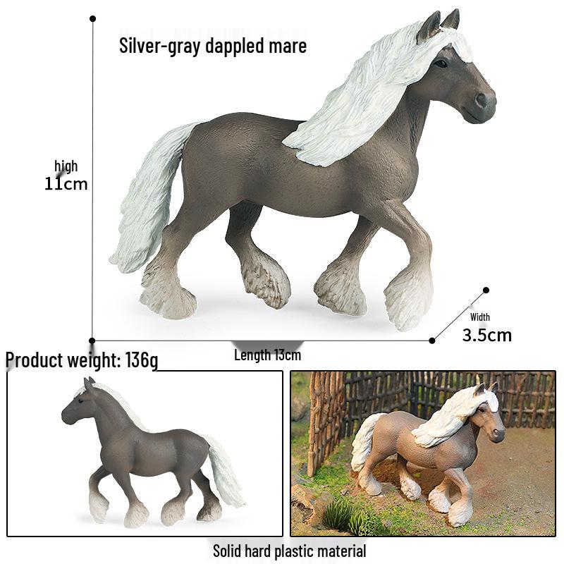 Wildlife Simulation Model: Tiger, Lion, Panda, Elephant, Rhinoceros, Kangaroo, Leopard, Horse, Sheep Toy Set