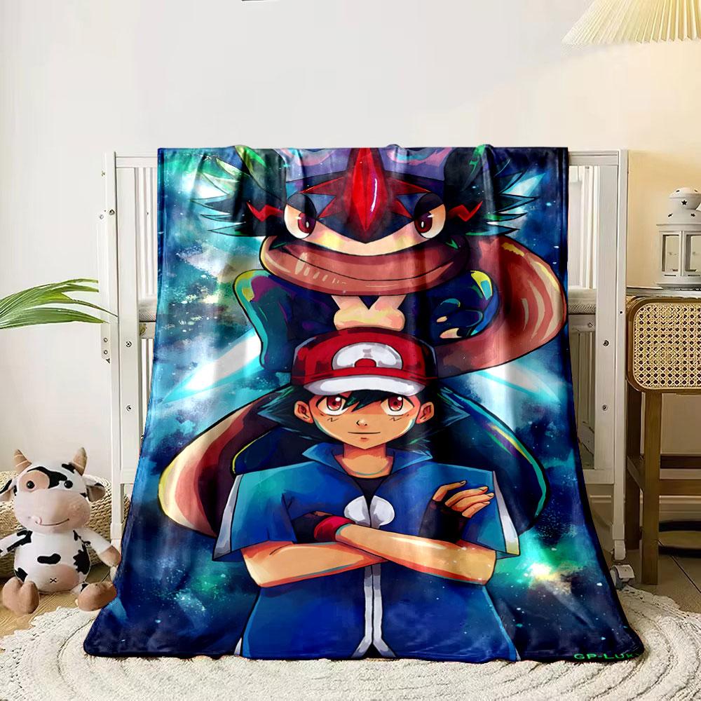 

A stylized duo featuring a blue-clad figure and a red-crested creature. for all seasons blanket lunch break throw gift 80cm x 120cm