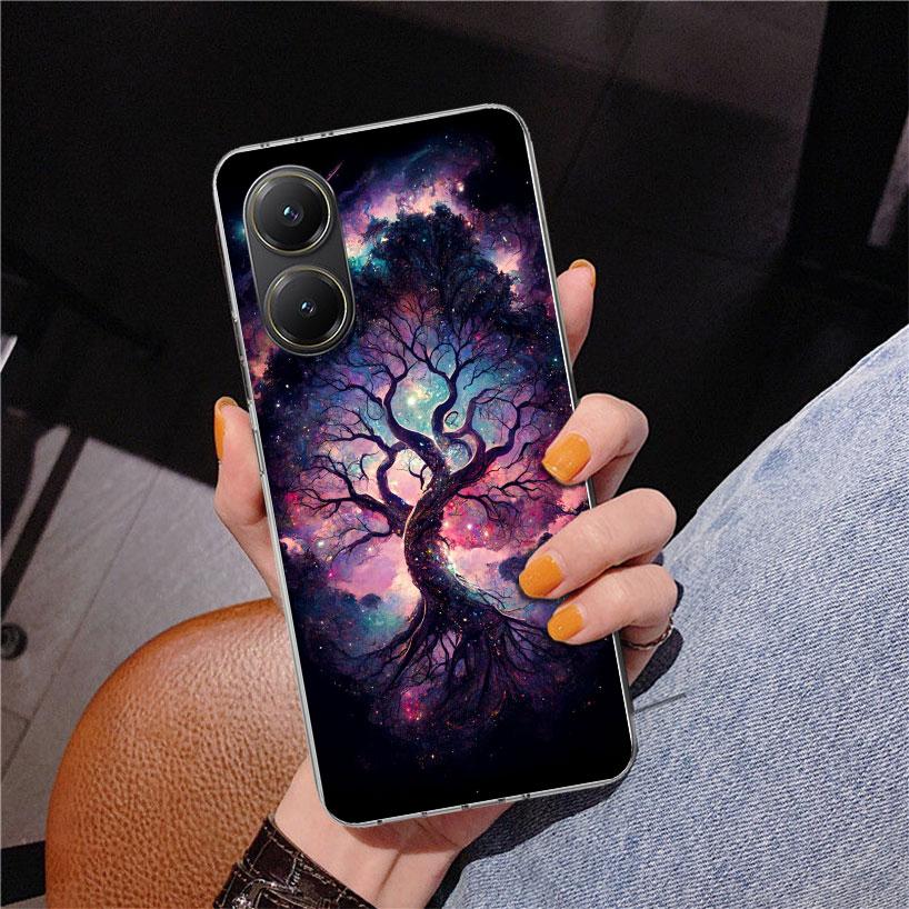 Tree of Life Space Phnoe Case for Xiaomi Poco X5 X6 X7 Pro X4 Gt F7 Ultra M8 M7 Redmi 15C 15 13C 13 12C 12 Unique Cover Coque Po