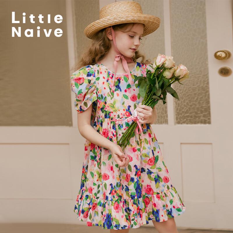 

Little Naive Children s Camellia Floral Short Sleeve Dress 110