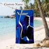 007 Custom Name Printed Beach Towel Personalized Soft Towel For Swimming Beach Travel
