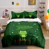 Frog Themed Rainy Day Decor Set Soft Comfortable Duvet Cover Bedding Set Included 1*Duvet Cover & 2*Pillowcases, Gift