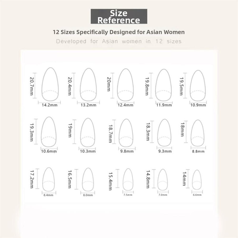 French False Nails Long Almond Nail Tips New Press On Nails DIY