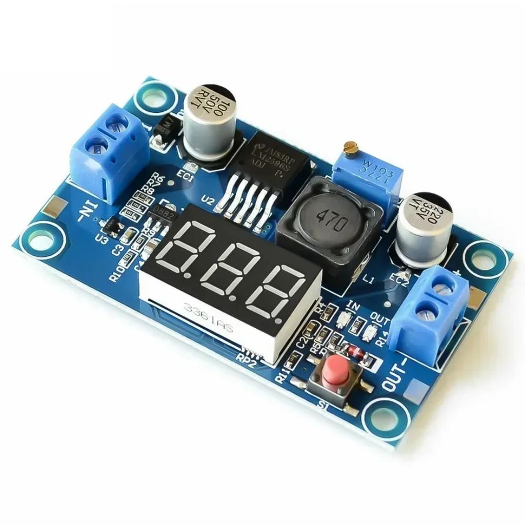 LM2596 DC DC Step Down Converter Voltage Regulator LED Display Voltmeter 4.0~40 to 1.3-37V Buck Adapter Adjustable Power Supply