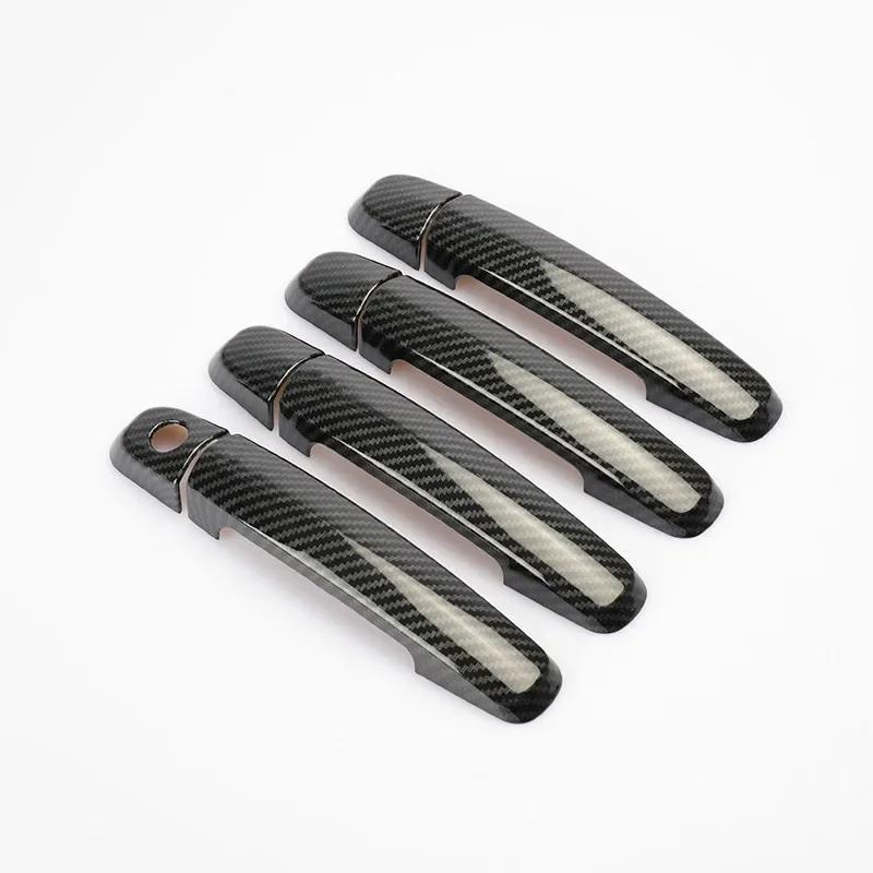 Car Decoration Door Handle Cover For Suzuki Swift 2005-2017 Glossy Black Carbon Fiber Car Trim Sticker Styling Accessories