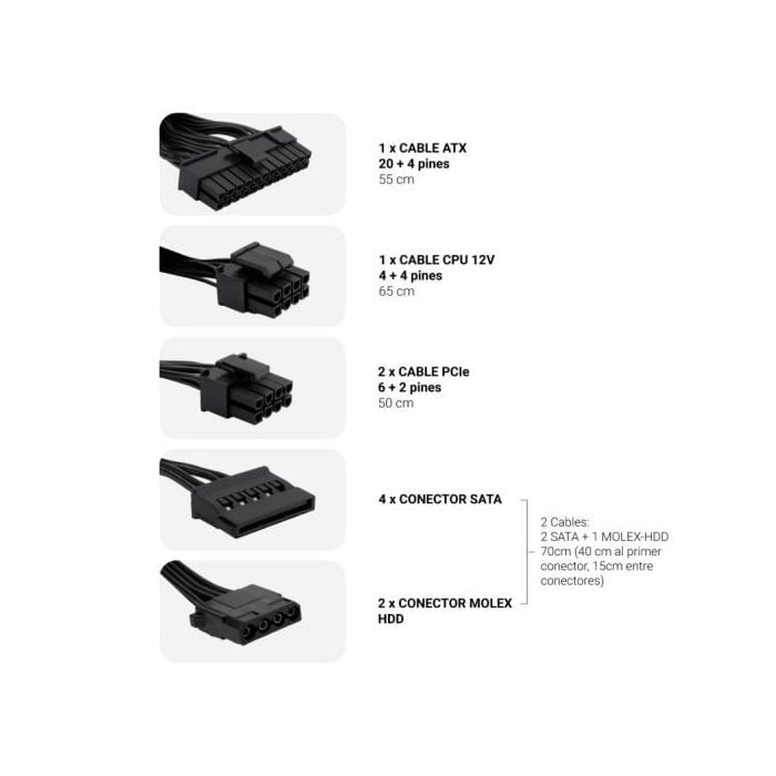 Coolbox Powerline 3 650 Fuente De Alimentación 650W Eficiencia 85%