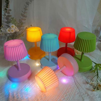 LED Mini Table Lamp Battery Powered Music Night Lights Living Children Bedroom Bedside Home Decoration Night Lamp Desk Light