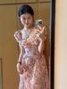 Seaside vacation temperament dress summer French gentle and chic small flying sleeves floral fairy long dress waist and thin