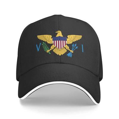 Flag of The United States Virgin Baseball Cap Men Women - Duck Tongue Classic Sandwich Hat Plain Black