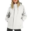 Women Solid Stripe Rain Jacket Outdoor Plus Waterproof Hooded Raincoat Windproof