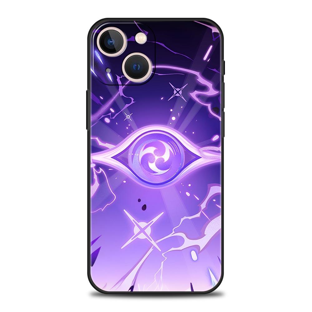 Handyhülle Für iPhone 17 16e 15 14 13 12 11 Pro Max SE 7 8 Plus Hülle iPhone 16 Weiche TPU Hülle Raiden Shogun Genshin Impact