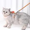 Harnais et Laisse pour Chat Ensemble Réglable Anti-évasion Gilet Doux Harnais pour Chaton Fournitures de Traction pour Animaux avec Collier Petit Chat Extérieur&