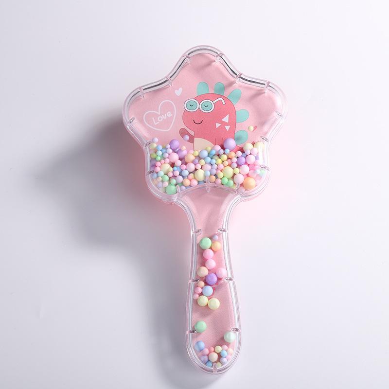 2023 New Cartoon Quicksand Comb with Glitter and Foam Hair Cushion Massage Comb for Cosmetic Styling
