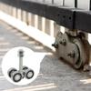 Scheunentorrollen 4-Rad-Laufwagen-Baugruppe Rolle Schwerlast Schiebetüraufhänger Deckenmontage Scheunentorbeschläge für Kleiderschrank