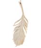 Pendant Decoration Feather Ecru Glitter