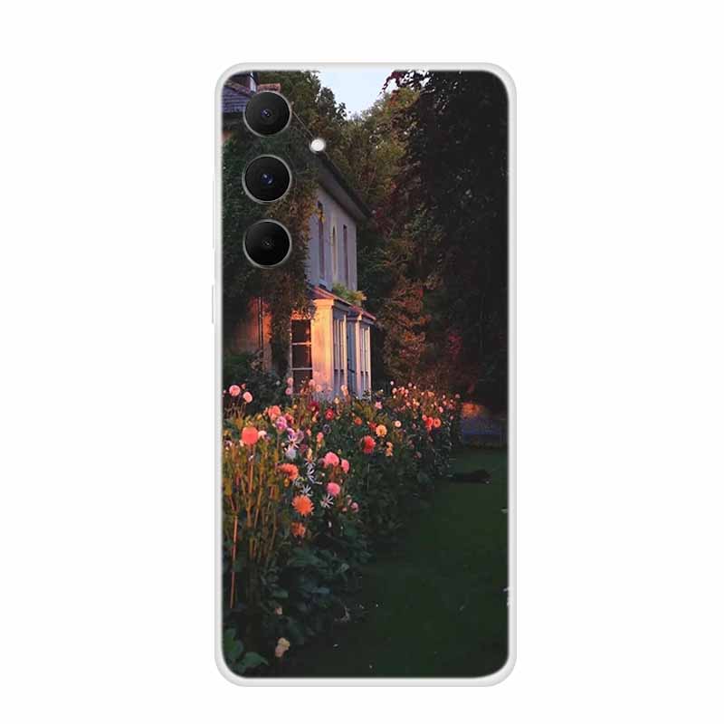 Colour Floral Phone Case for Samsung A05 A15 Clear Soft Case Silicone TPU Cover for Samsung Galaxy A25 A35 A55 Protective Funda