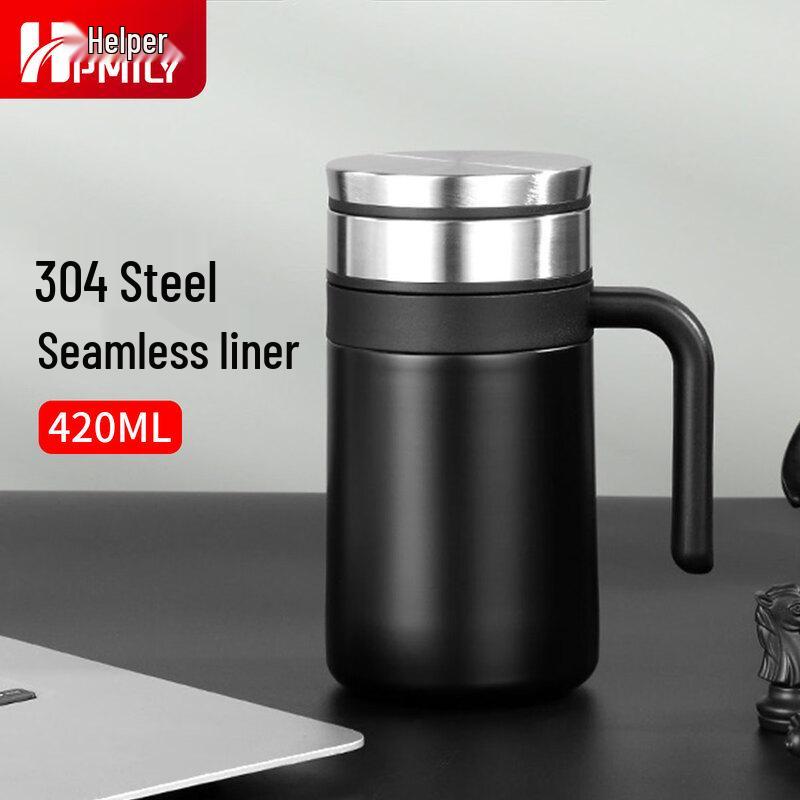HPMILY 304 Stainless Steel Insulated Office Mug with Handle