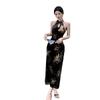New Chinese Retro Improved Cheongsam Dress Feminine Temperament Light and Ripe Hip-wrapped Skirt Long Dress