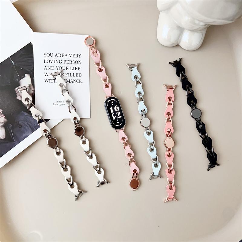 Stainless Steel Strap for Xiaomi Mi Band 9 Magnetic   Buckle Metal Bracelet for Miband 8 NFC Quick Release Replacement Band